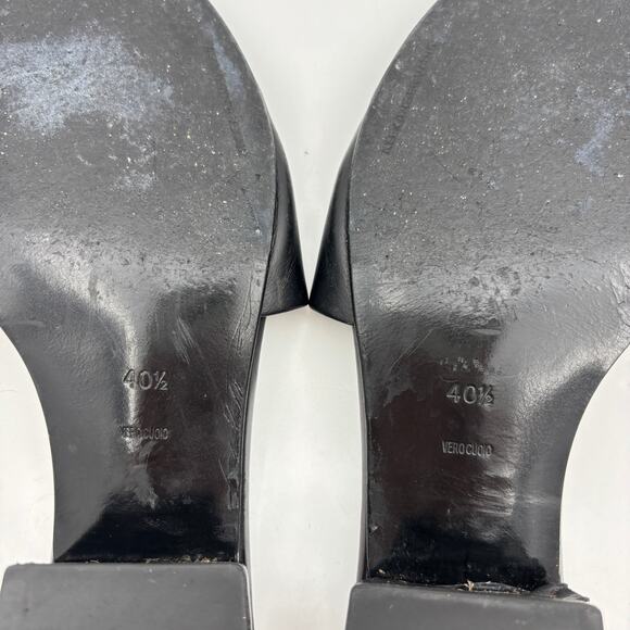 Alexander Wang Lou Leather Block Heel Slides Sandals Women's 40.5 - Picture 9 of 12